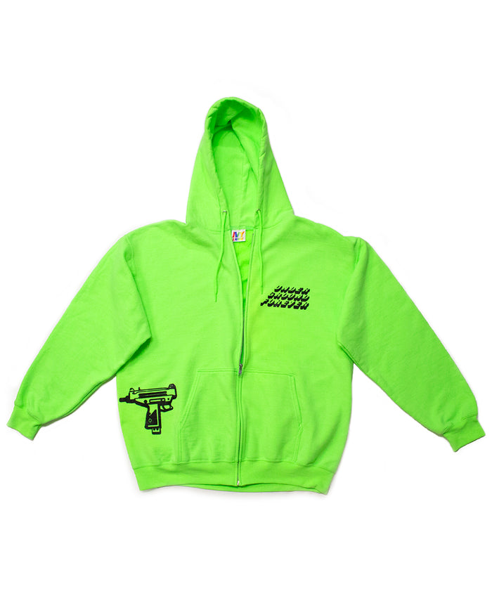 neon green zip up (large)